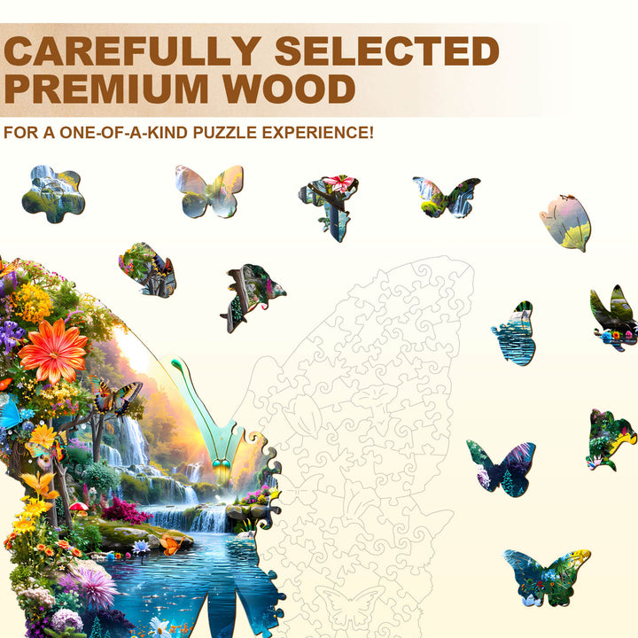 Spring Butterflies Wooden Jigsaw Puzzle