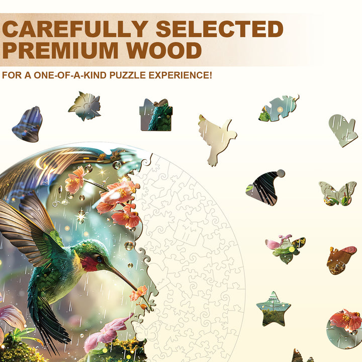 Hummy Raindrop Wooden Jigsaw Puzzle