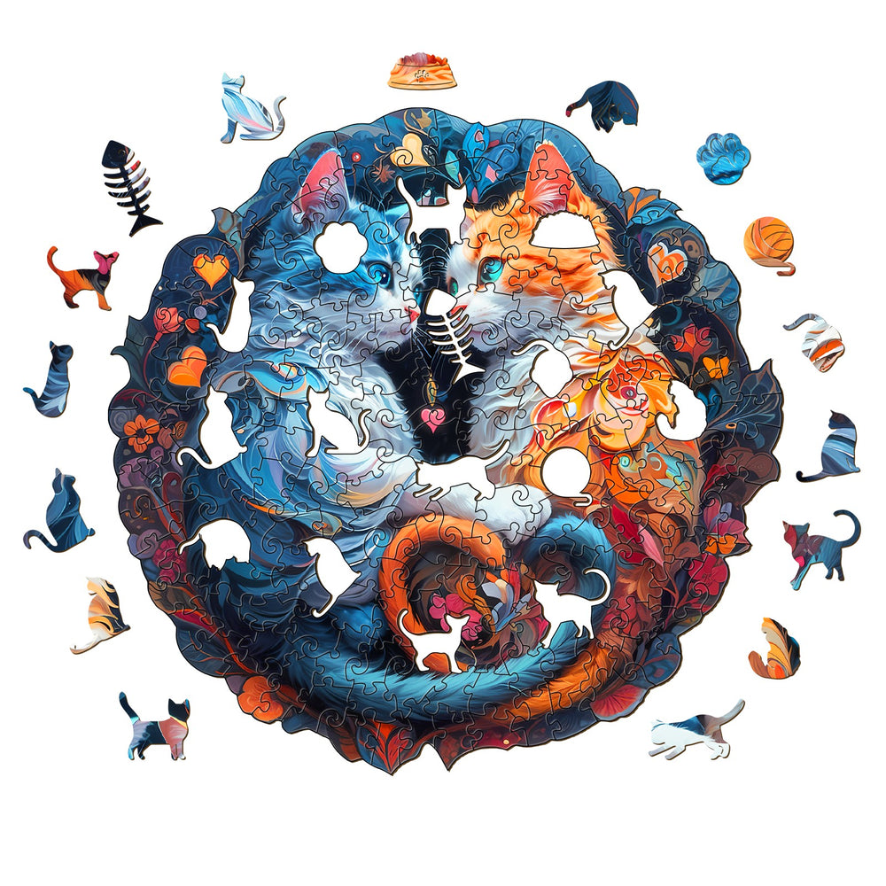 Lovely Cat Wooden Jigsaw Puzzle
