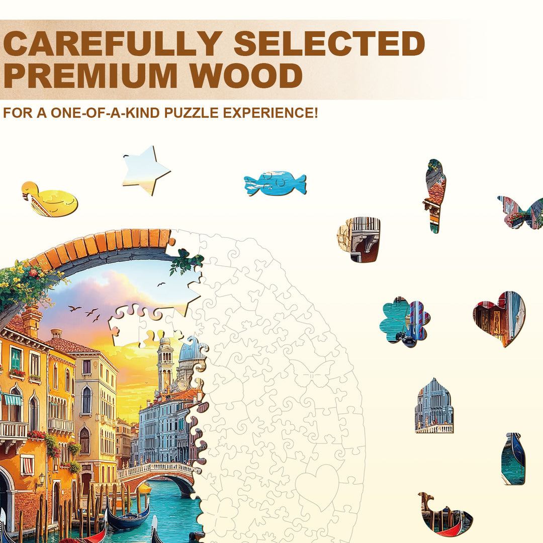 Venice Water City Wooden Jigsaw Puzzle