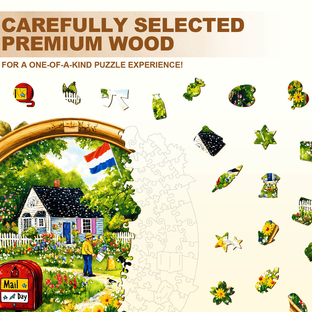 Mail Day Wooden Jigsaw Puzzle