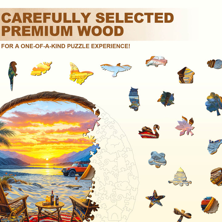 Desert Travel Wooden Jigsaw Puzzle