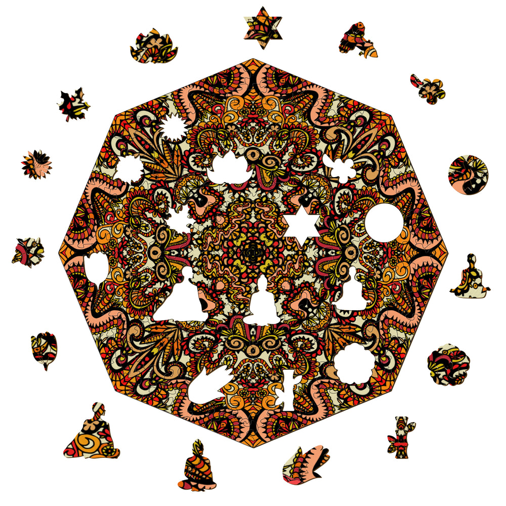 Intricate doodle art design by Lori Anne McKague featuring vibrant patterns and playful shapes.