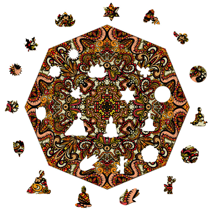 Intricate doodle art design by Lori Anne McKague featuring vibrant patterns and playful shapes.