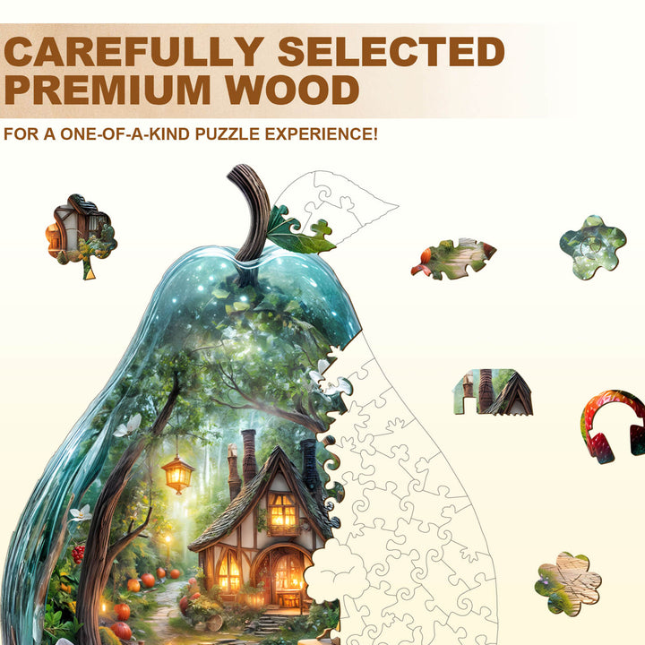 Birnenförmiges Innenhof-Holzpuzzle