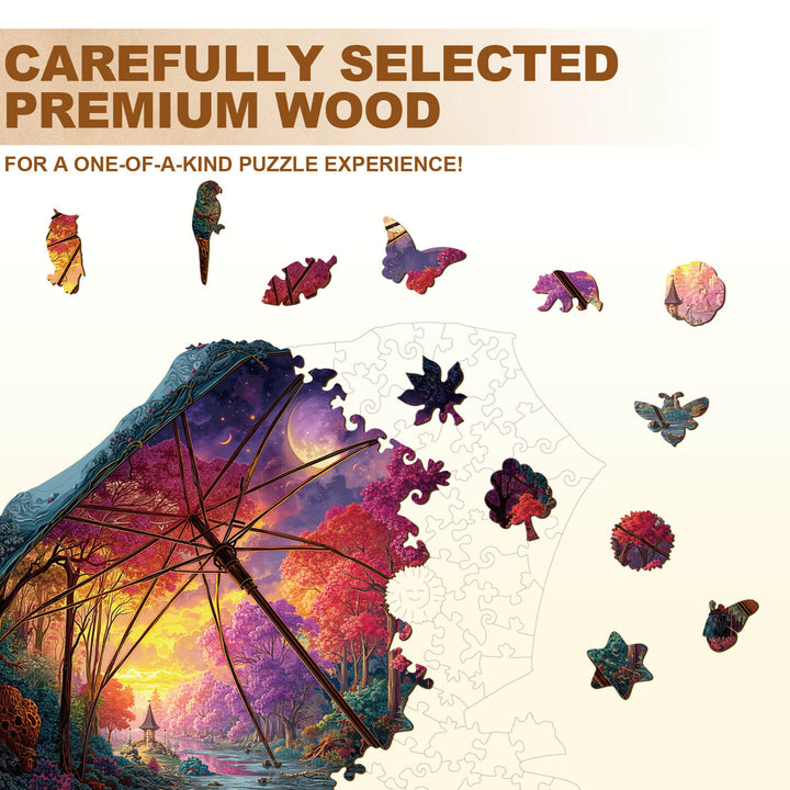 Umbrella Fantasy Wooden Jigsaw Puzzle