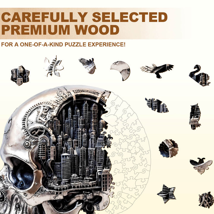 Skull City-2 Wooden Jigsaw Puzzle