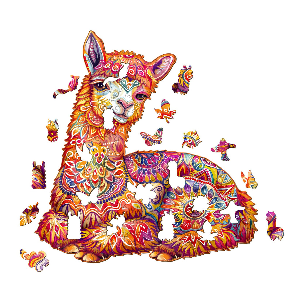 llama Wooden Jigsaw Puzzle