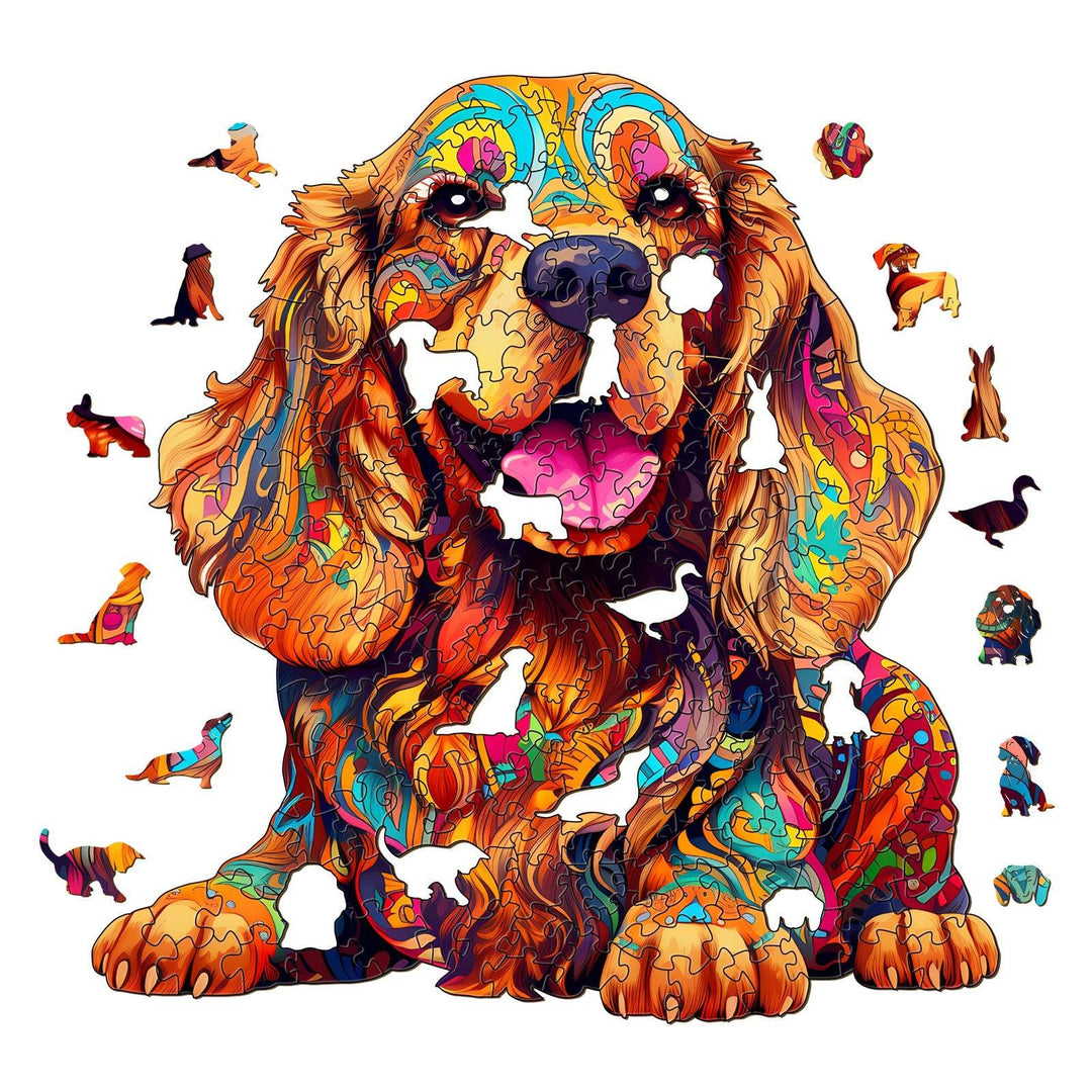 Cocker Spaniel-1 Wooden Jigsaw Puzzle