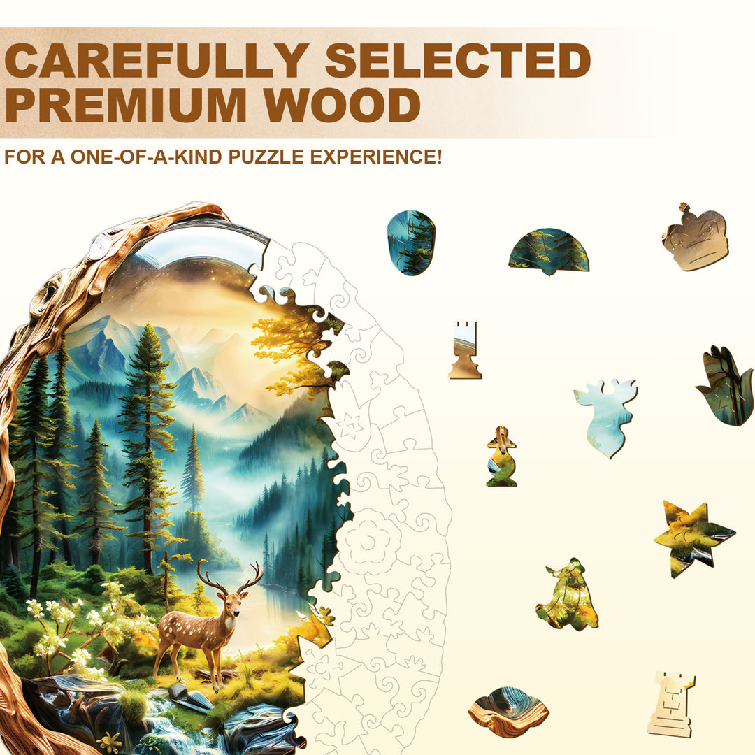 Glass ball scenery Wooden Jigsaw Puzzle