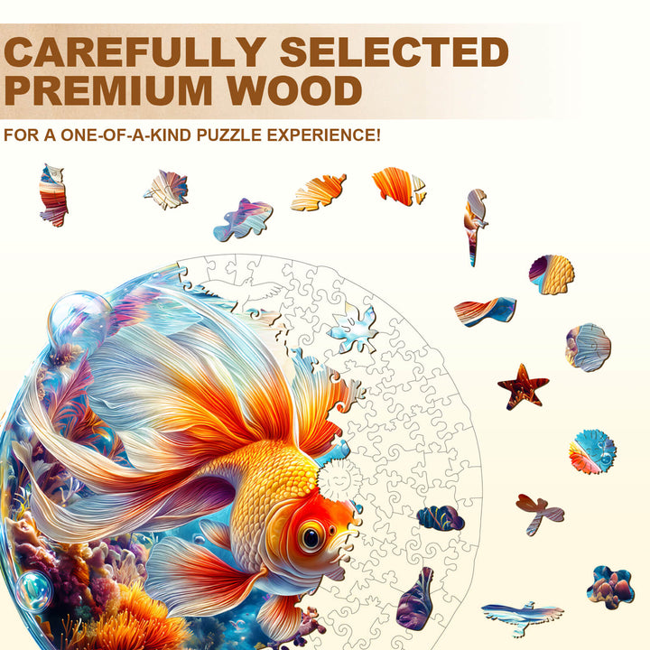 Bubble Goldfish Wooden Jigsaw Puzzle
