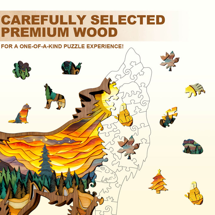 Wooden Wolf Wooden Jigsaw Puzzle