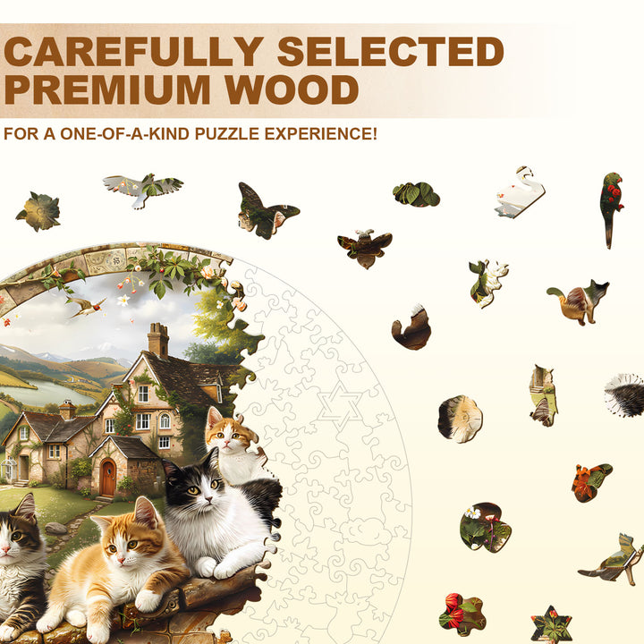 Kitten Manor Wooden Jigsaw Puzzle