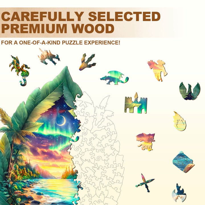 Aurora White Horse Wooden Jigsaw Puzzle