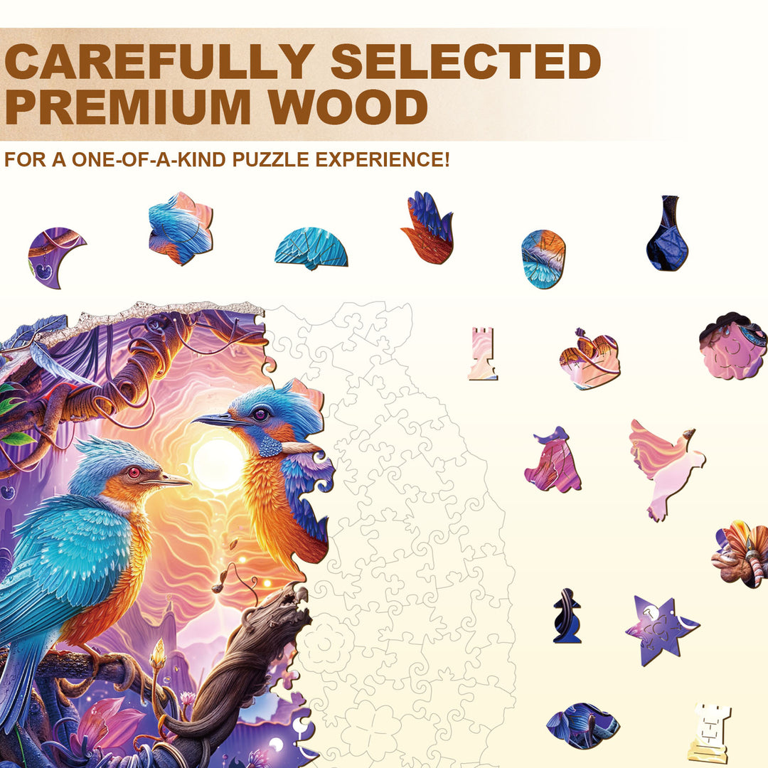 Twilight Plumage Wooden Jigsaw Puzzle