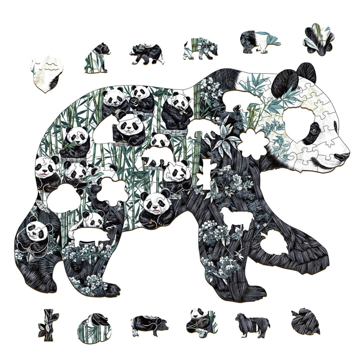 Panda Paradise  Wooden Jigsaw Puzzle