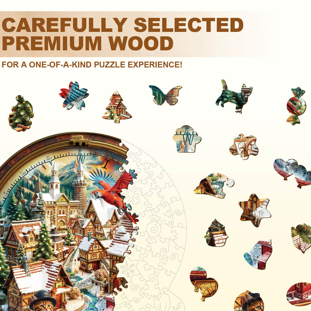 all the way north Wooden Jigsaw Puzzle