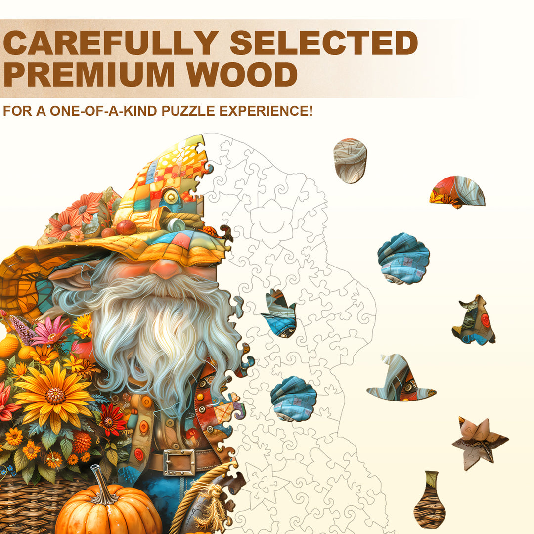 Golden Gnome Wooden Jigsaw Puzzle