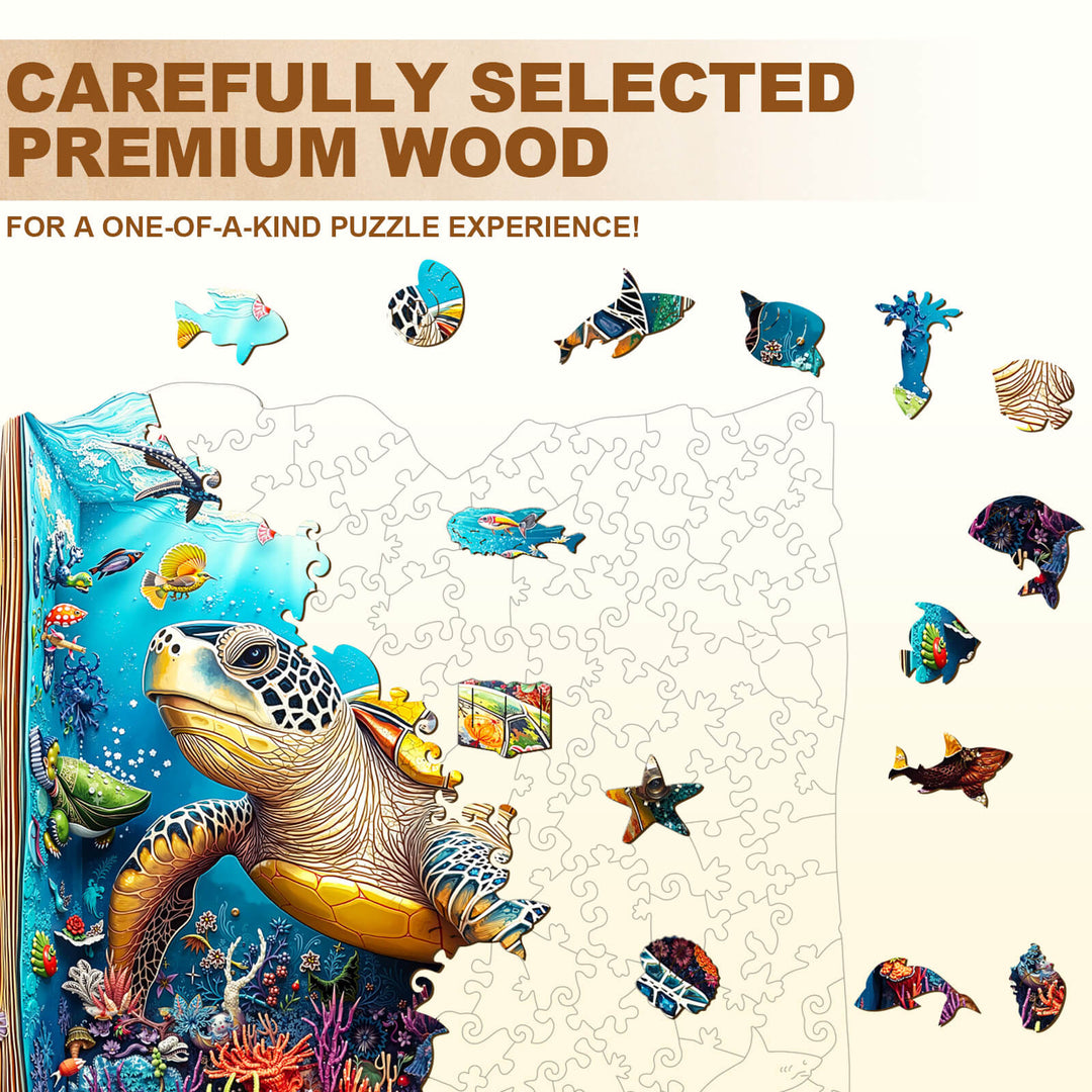 Turtle Story Holz-Puzzle
