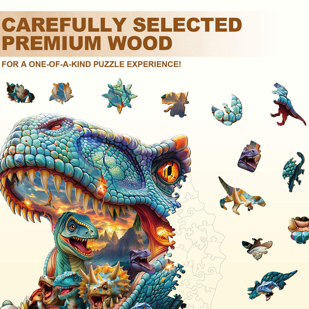 Fantasy Dinosaurs-2 Wooden Jigsaw Puzzle