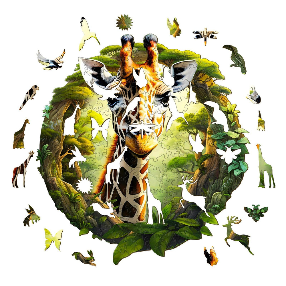 Forest Giraffe Wooden Jigsaw Puzzle