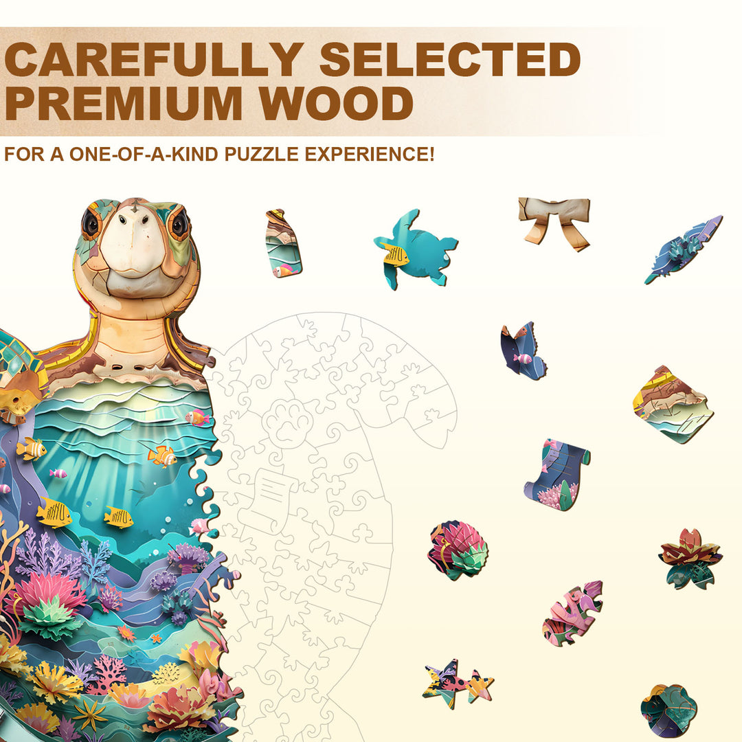 Turtle World Wooden Jigsaw Puzzle