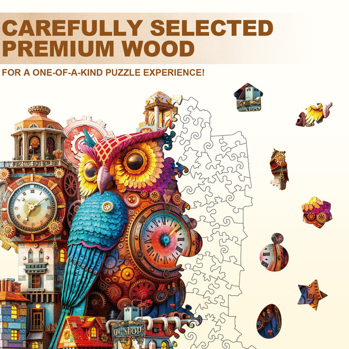 Owl Castle Wooden Jigsaw Puzzle
