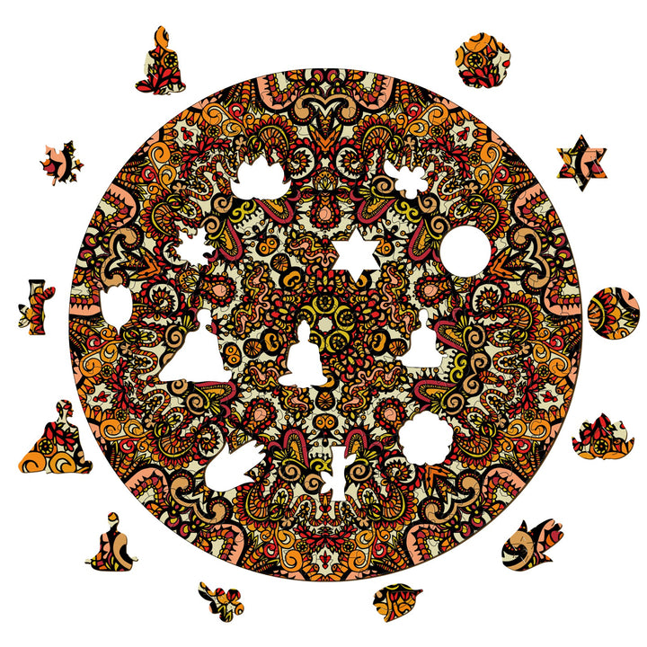 Colorful doodle art by Lori Anne McKague, featuring intricate patterns in a circular design with whimsical shapes.