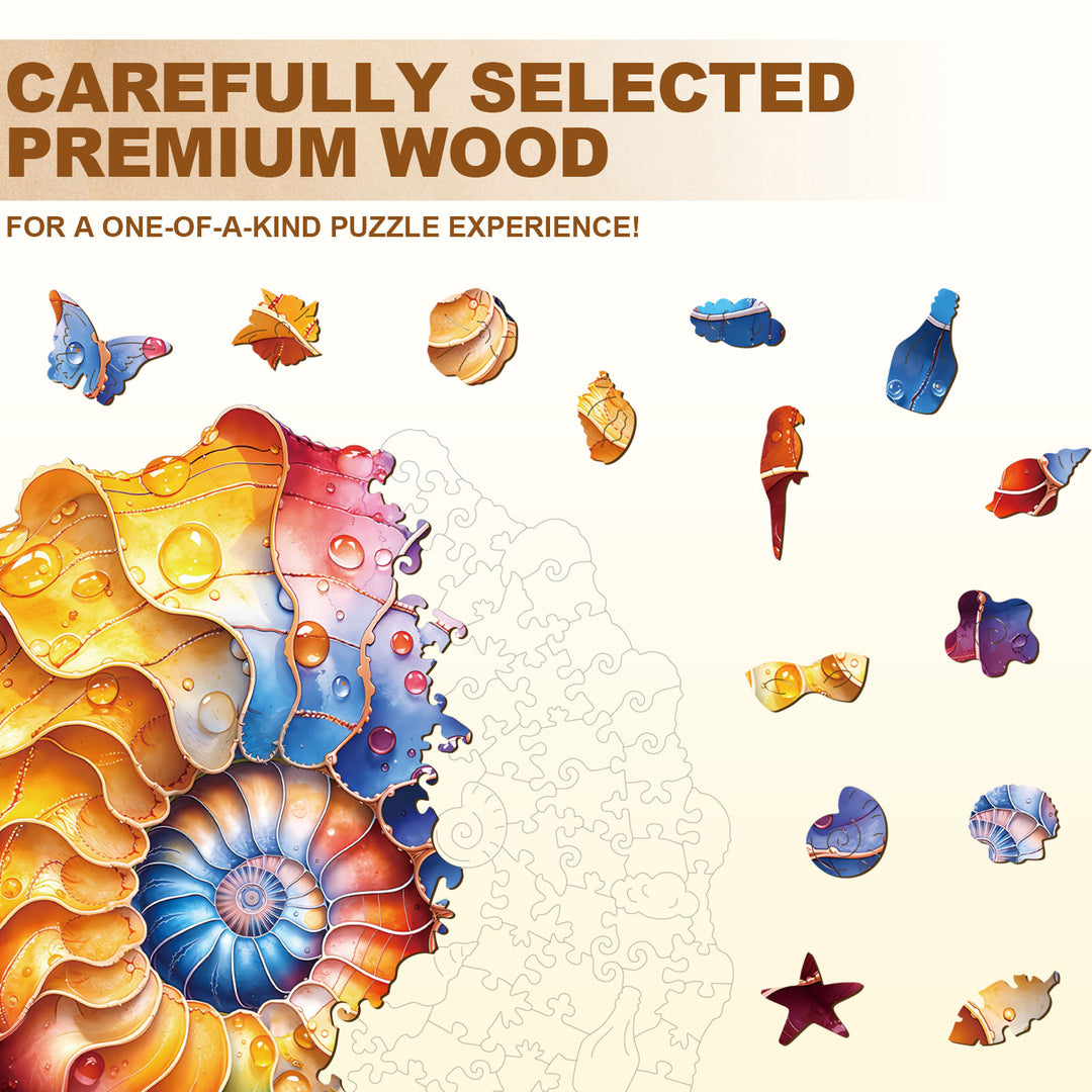 Colored conch Wooden Jigsaw Puzzle
