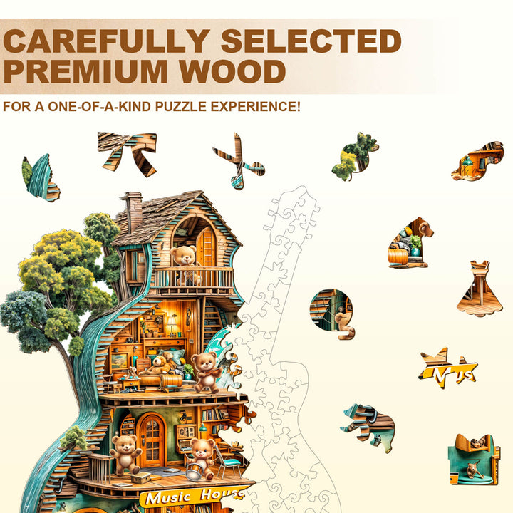 Music House-1 Holz-Puzzlespiel