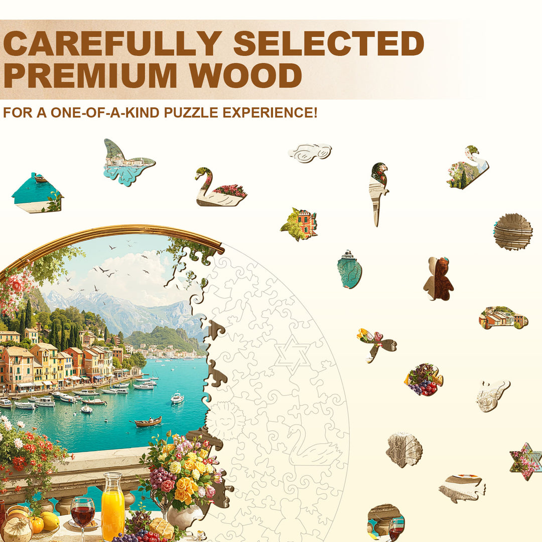 Afternoon Tea Scenery Wooden Jigsaw Puzzle