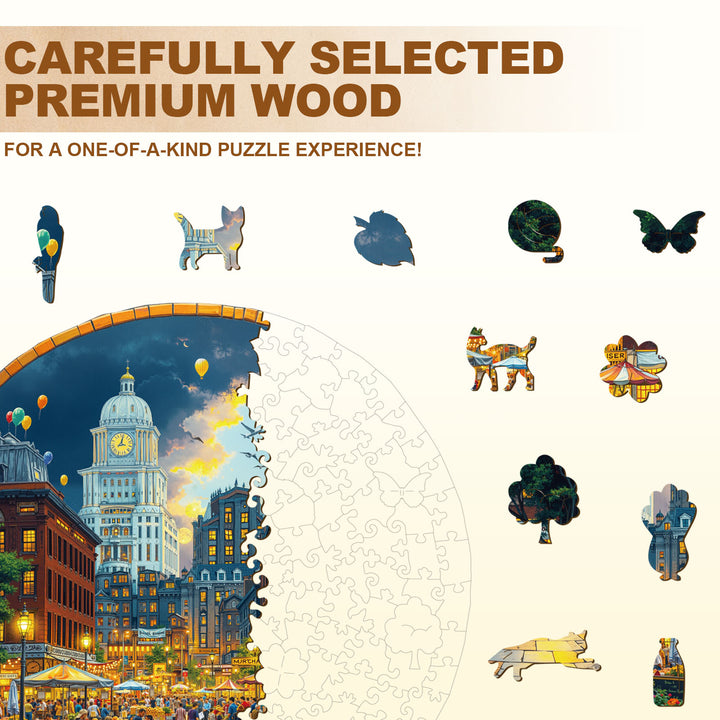 Bonston Market Wooden Jigsaw Puzzle