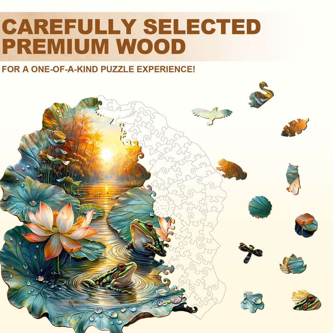 Lotus Serenade-1 Wooden Jigsaw Puzzle