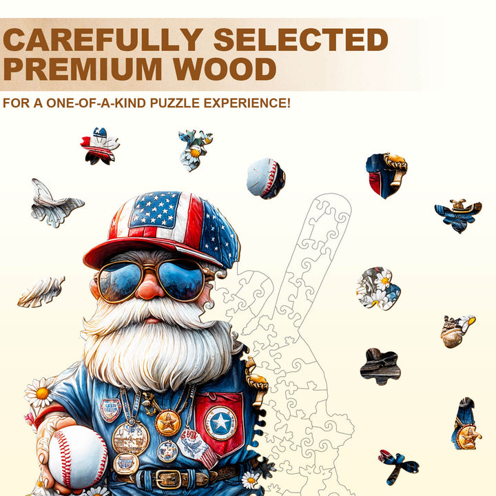 Goblin- und Baseball-Holzpuzzle