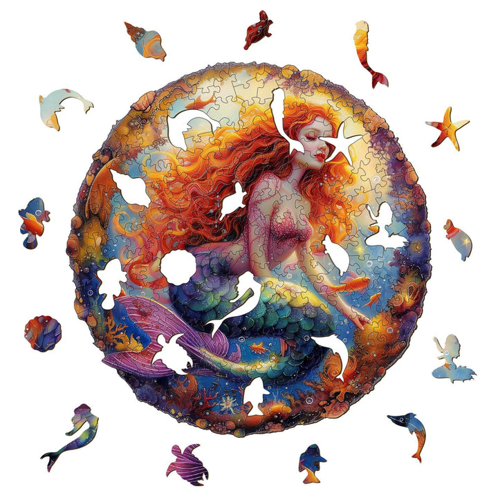 Elegant Mermaid Wooden Jigsaw Puzzle