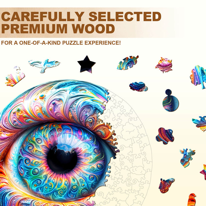 Brilliant eyes Wooden Jigsaw Puzzle