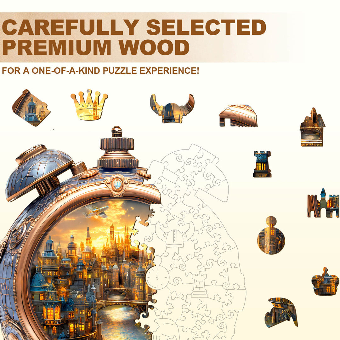 Wecker Welt Holz-Puzzle