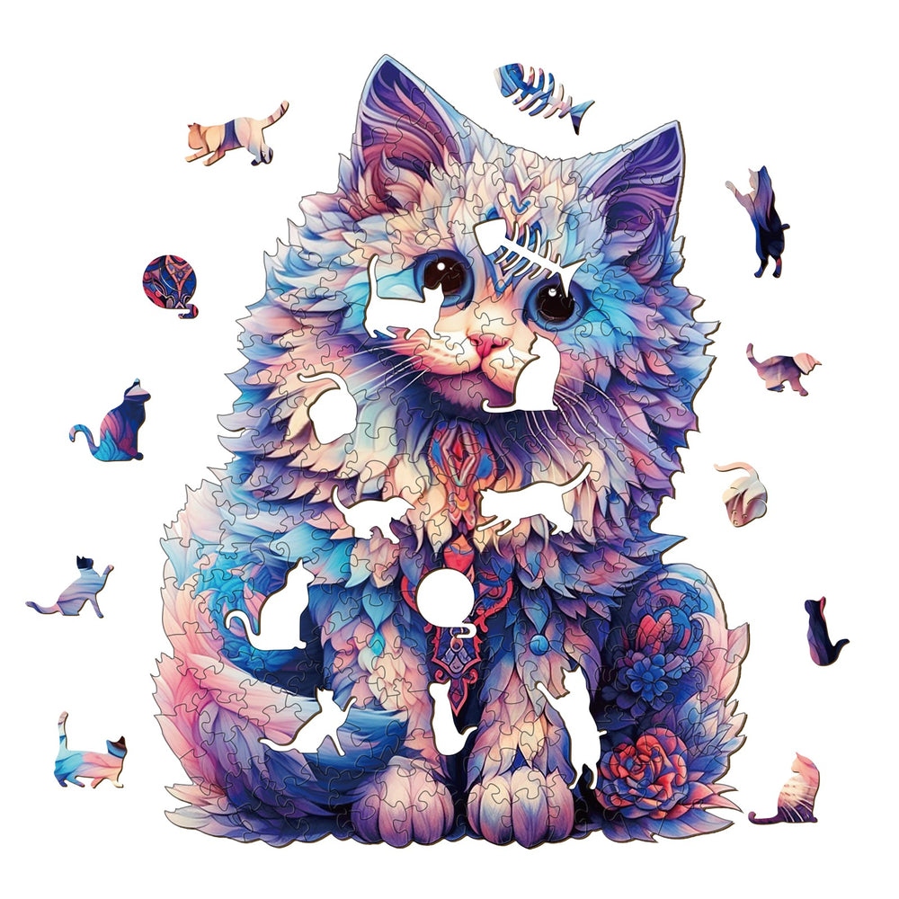 Cute Ragdoll Cat Wooden Jigsaw Puzzle