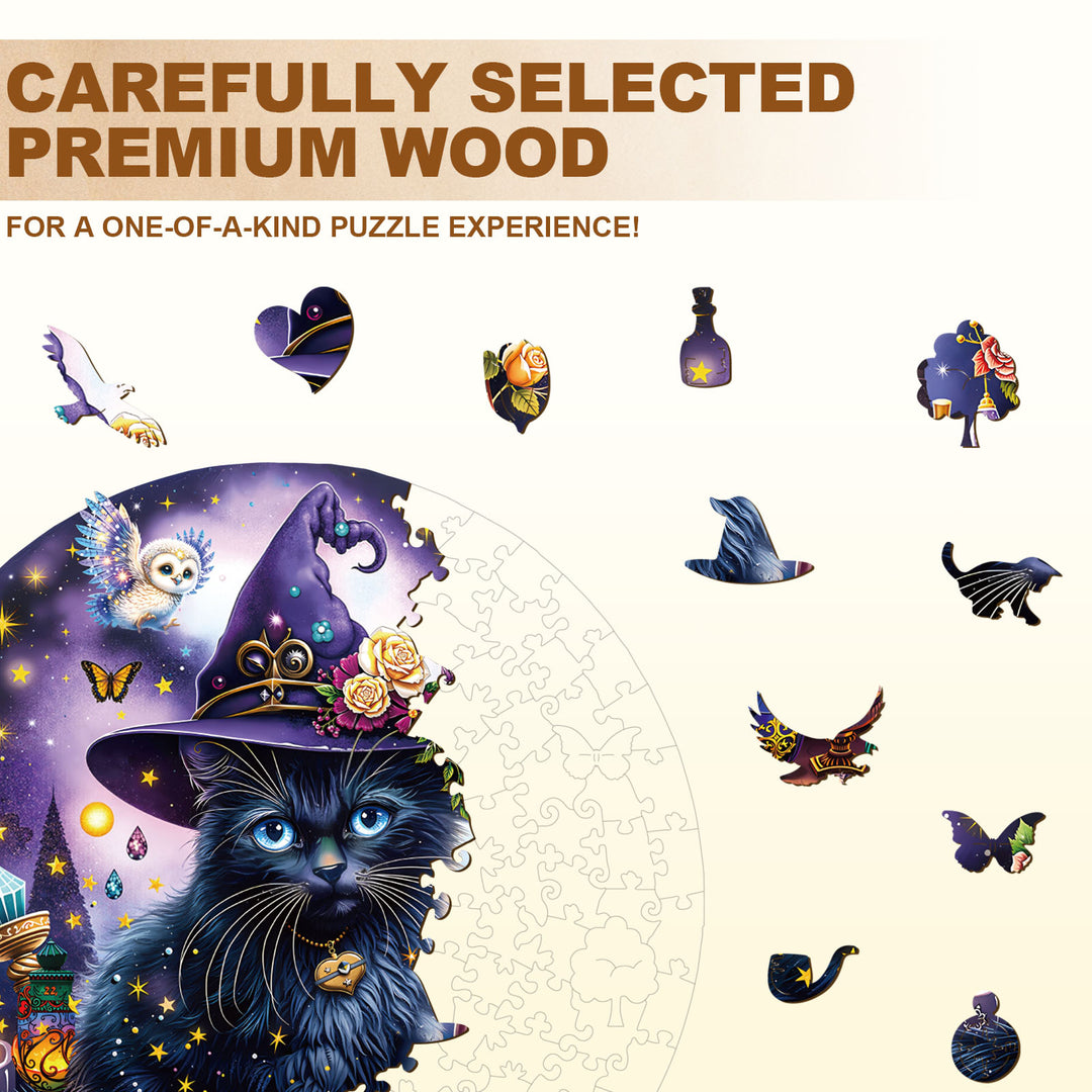 Magic Cat Wooden Jigsaw Puzzle