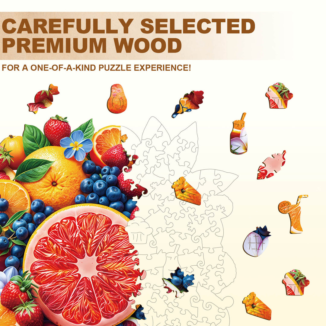 Fruit Party Wooden Jigsaw Puzzle