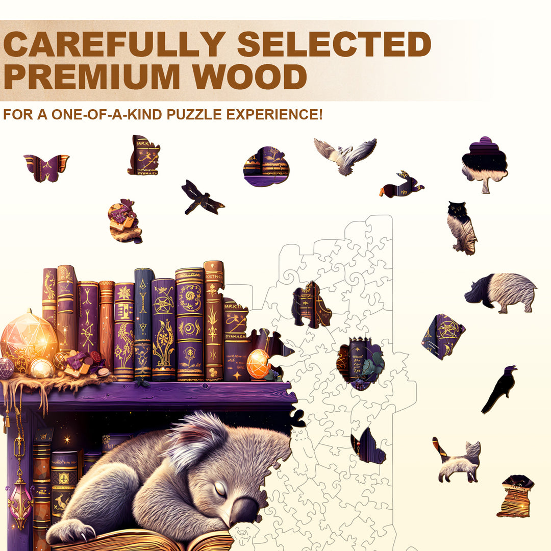 Sleep Library-Koala Wooden Jigsaw Puzzle