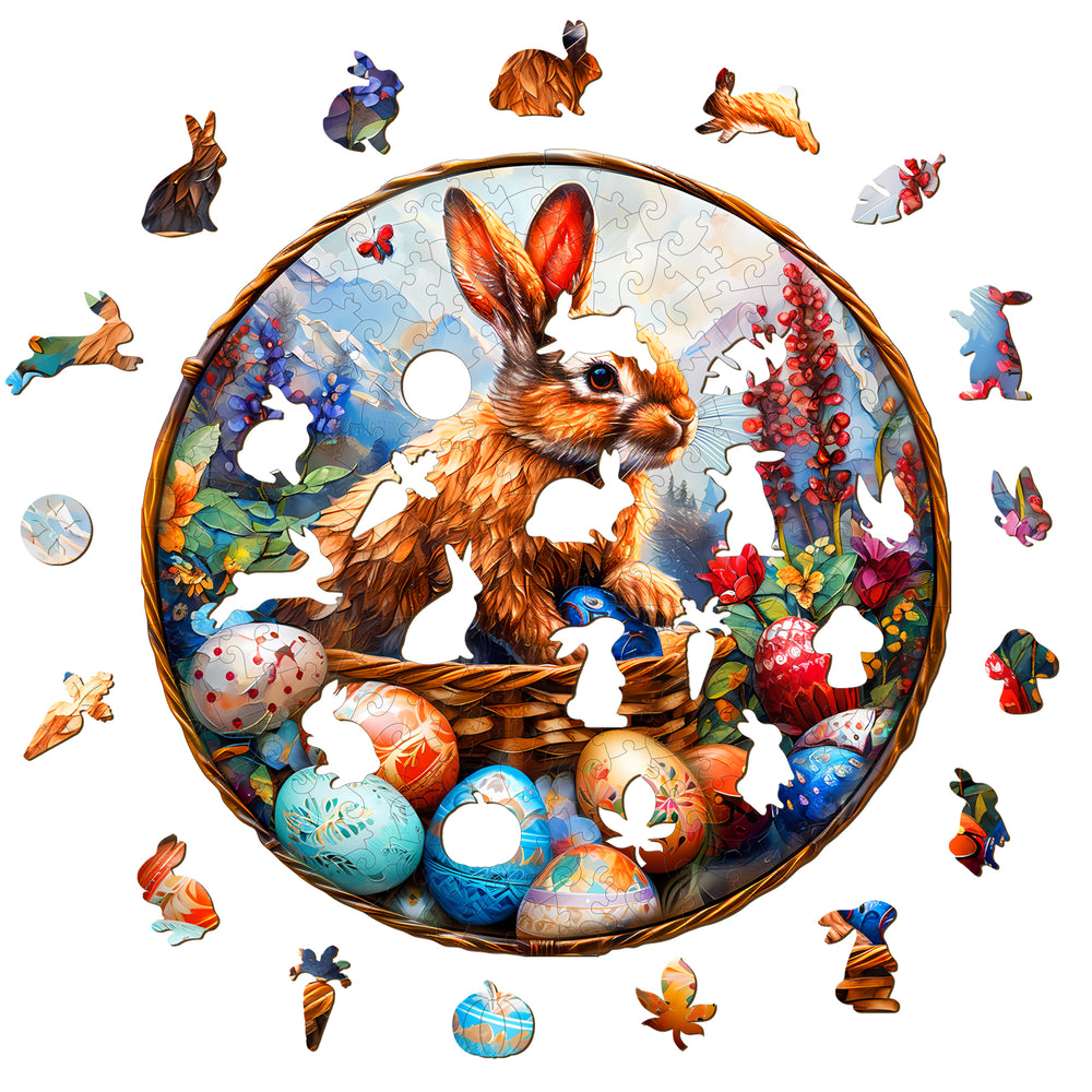 Easter Bunny Wooden Jigsaw Puzzle