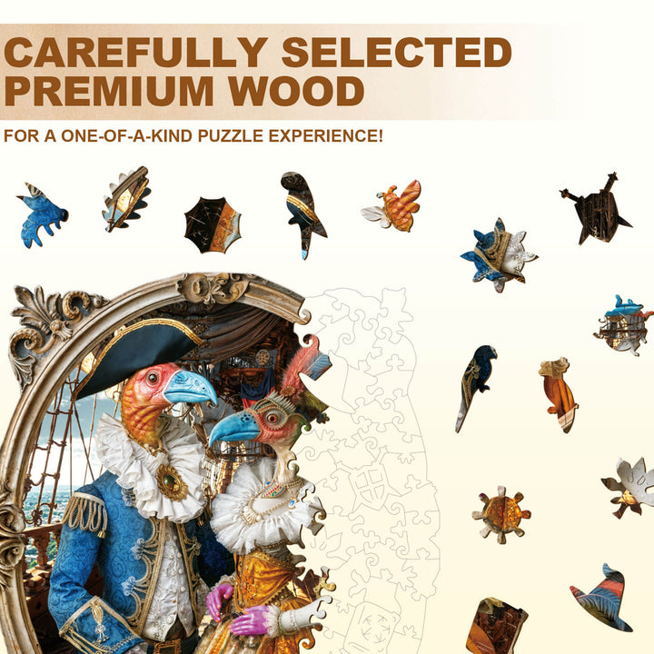 Pirate Bird Wooden Jigsaw Puzzle