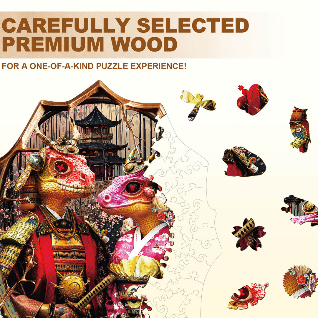 Lizard Warrior Wooden Jigsaw Puzzle