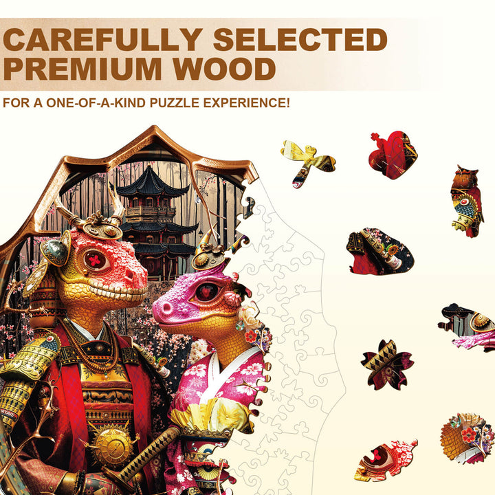 Lizard Warrior Wooden Jigsaw Puzzle