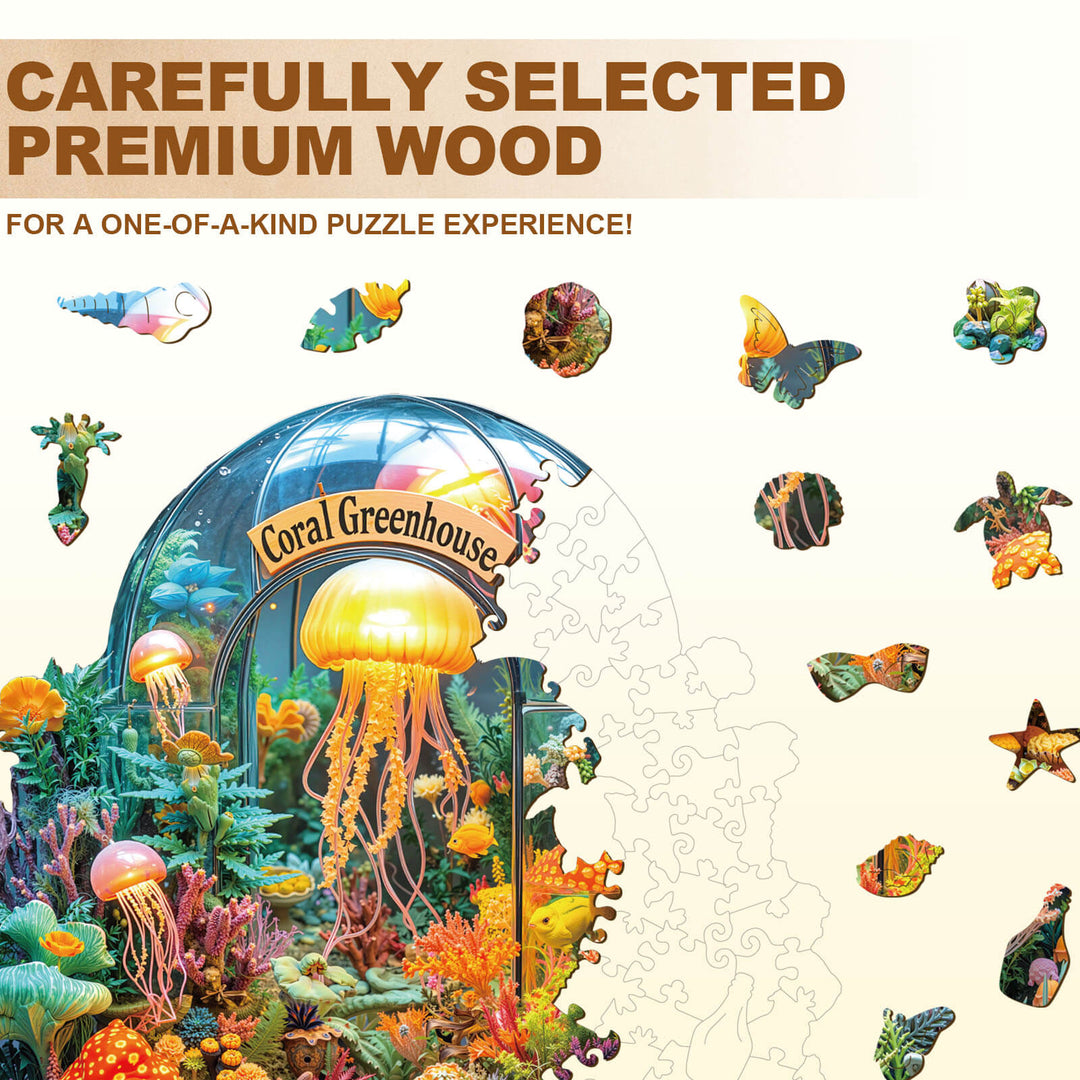 Coral greenhouse Wooden Jigsaw Puzzle