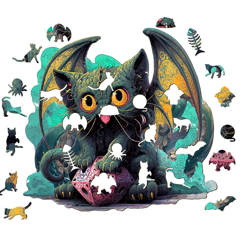 Cat Cthulhu Wooden Jigsaw Puzzle