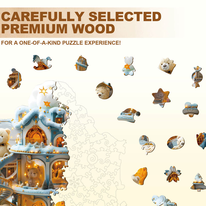 Teddy Bear Workshop Wooden Jigsaw Puzzle