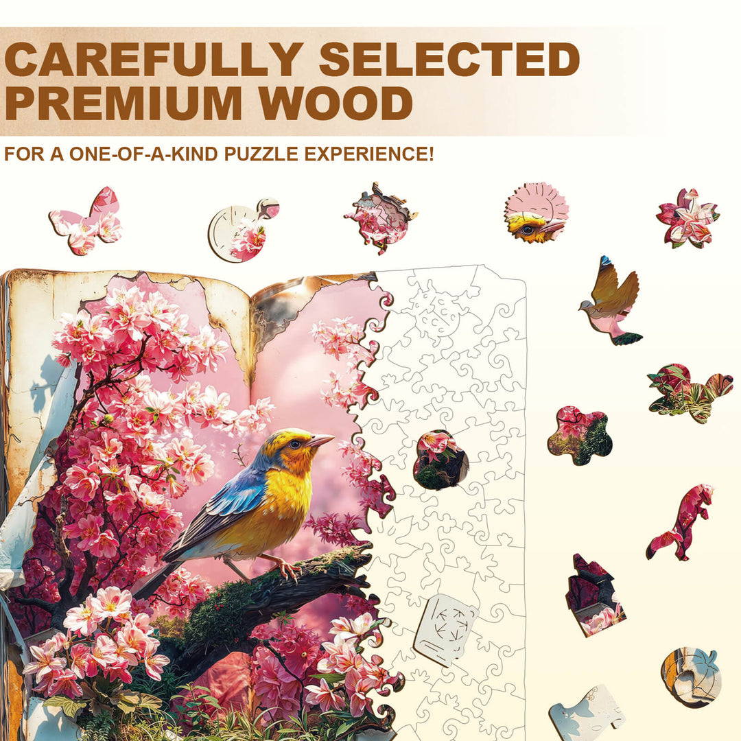 Petal Serenade Wooden Jigsaw Puzzle