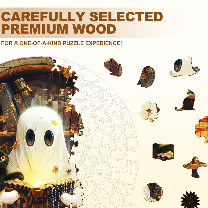 Black Cat Tales Wooden Jigsaw Puzzle